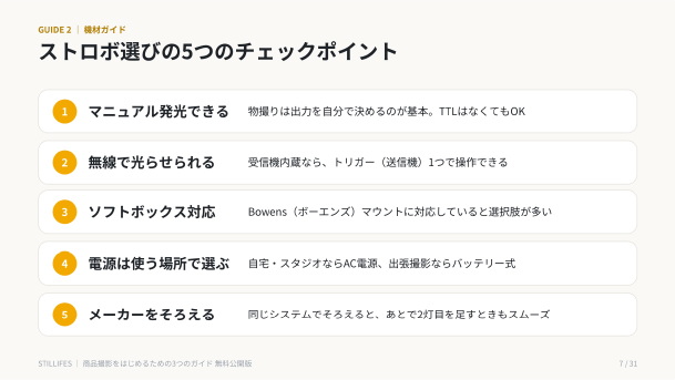 商品撮影講座の資料 1ページ目