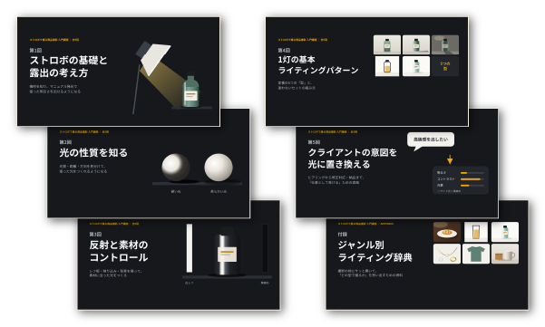 全5回の商品撮影講座